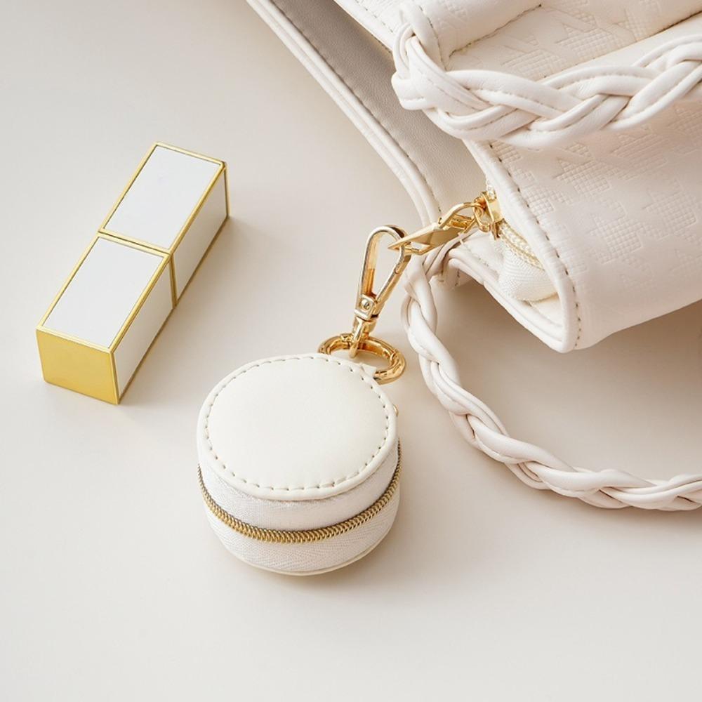 Round Travel Bag Necklace Display Ring Packaging Box Portable Mini Jewelry Box Outdoor