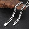 Luxury 925 Sterling Silver 8mm Horse Chains For Men Necklace Vintage Thai Silver Steampunk Biker Necklaces Jewelry
