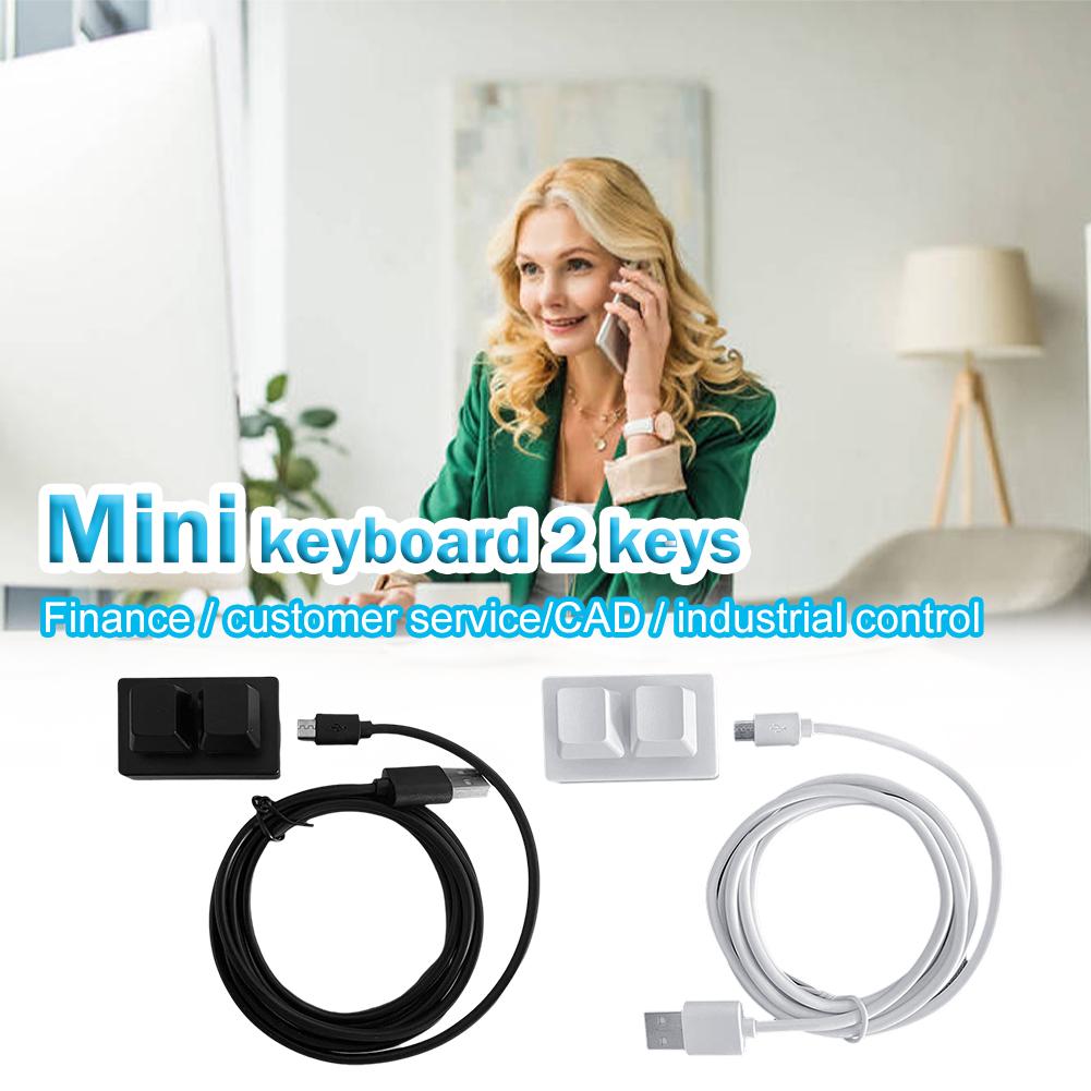 2 клавиши USB Настраиваемая программируемая макро мини-клавиатура Копирование для Photoshop Клавиатура и гейминг O0G8
