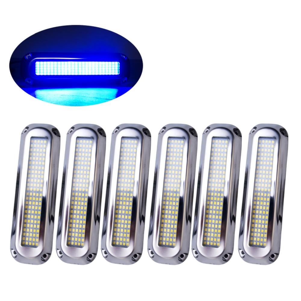 6PCS Underwater Boat Lights 120LED Submersible Navigation Lights 12v/24v  Led Waterproof Boats Lighting Yacht Marine Accessories