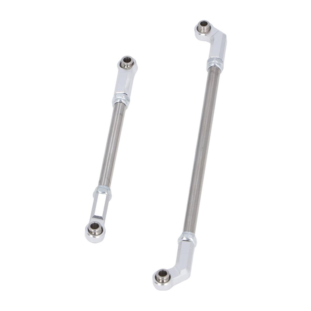 RC Steering Rod 90mm Aluminum Alloy Steering Pull Rod Link Linkage Set for SCX10 III 1 10 RC Cars Silver