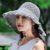 WTEMPO Складные летние шляпы от солнца из хлопка и конопли, женские простые однотонные солнцезащитные шляпы, пляжные приморские крутые шляпы с бантом