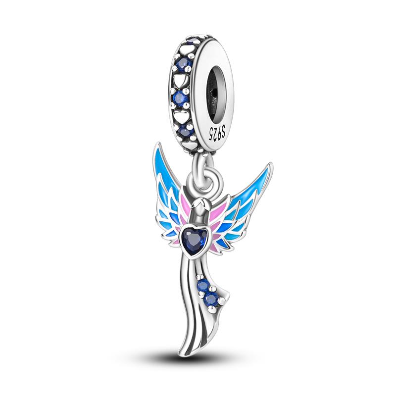 copper Unicorn Fairy Insect Flower Bead Charms Suitable Compatible With Pandora Authentic Bracelets Diy Jewellery Birthday Gift Anniversary