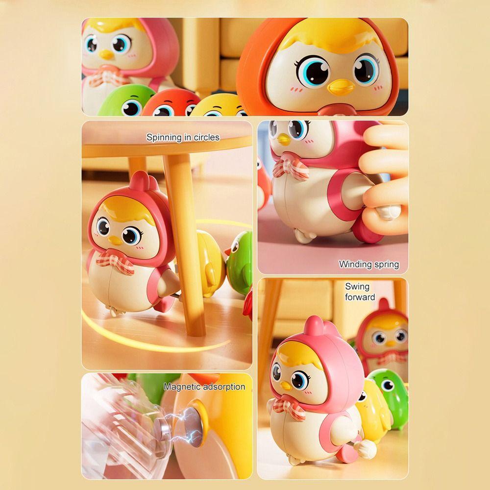 4pcs Set Sensory Exercise Walk Chicken Toys Intelligent Wind-up Toy for Baby Walking