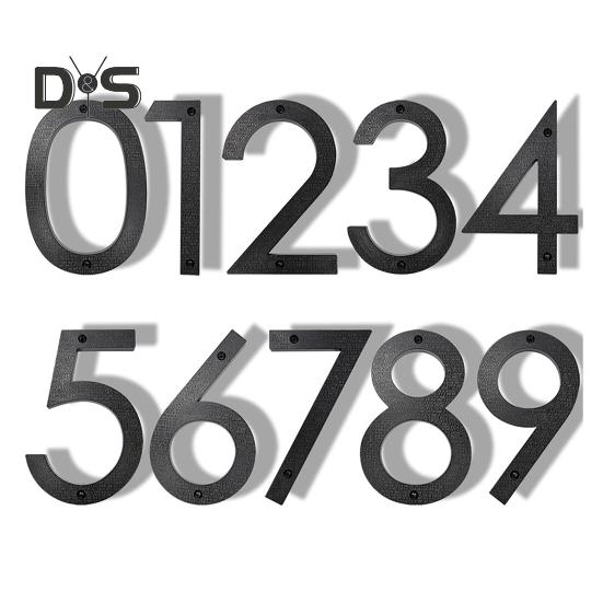 Черные номера домов, буквы с номерами дверей для наружных вывесок, простая установка, пластиковые матовые цифры, буквы, знак для почтового ящика домашнего адреса