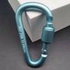 Outdoor Aluminum D Shape Locking Carabiner Keychain Backpack Clip Rope Hook for Camping Hiking Gear Accessories