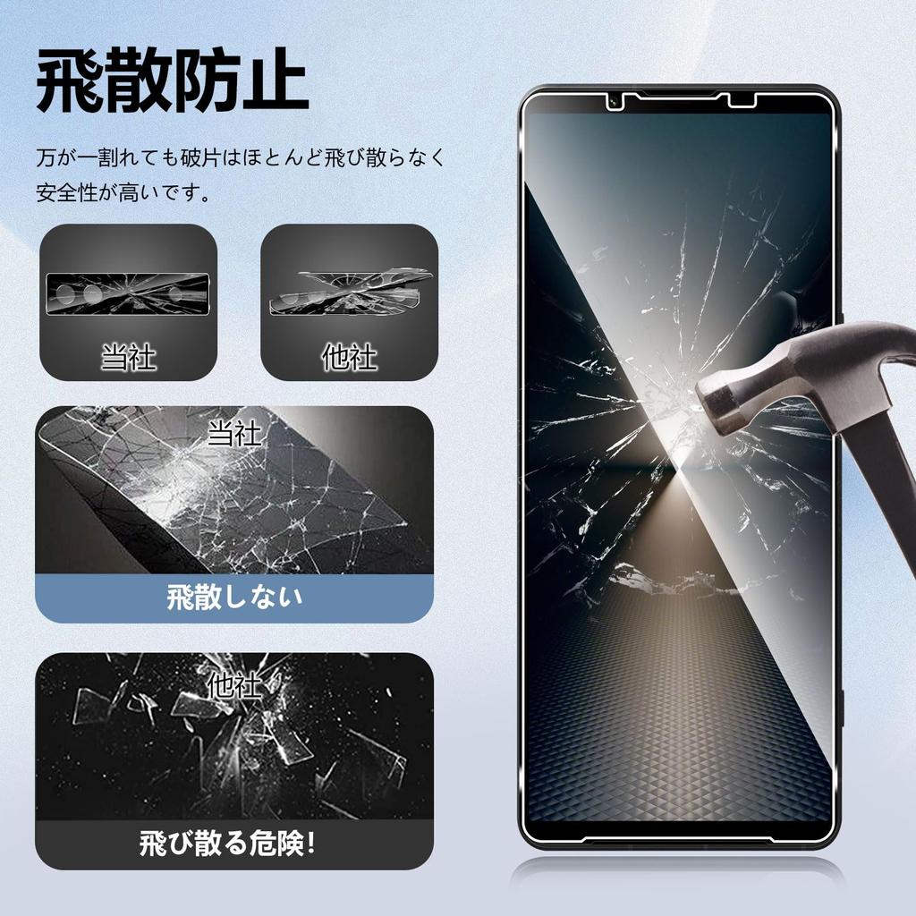 Of For Sony Xperia 1 VI Glass Film Camera Film Kluso Asahi Glass Compatible with Sony Xperia 1 VI Tempered Glass 9H Shockproof High Transmittance