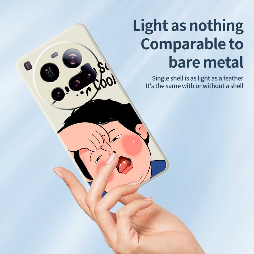 For Xiaomi 15 Ultra Case Make Faces Kid Pattern Printing Straight Edge TPU Phone Back Cover