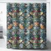 William Morris Shower Curtain,Green Shower Curtain Set for Bathroom Heavy Weight Fabric Decorative Bath Curtain Washable Curtain