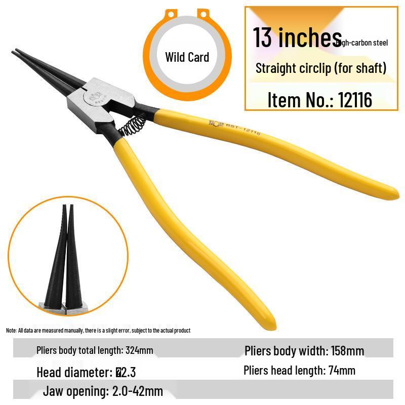Eagle Ring Pliers Set: Internal/External, Straight/Bent, Dual-Purpose, Multi-Function Spring Retaining Pliers
