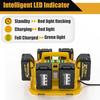6-портовое зарядное устройство для аккумуляторов Dewalt, одновременная зарядка 20 В/60 В, совместимо с DCB200, DCB203, DCB204, станция быстрой зарядки