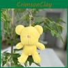 Animal Cute Plush Bear Keychain Toy With Soft Fabric And Colorful Beads For Gifts