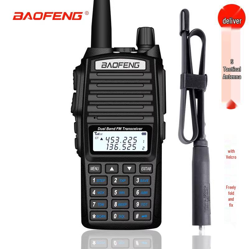 Двухдиапазонная портативная рация BaoFeng BF-UV82 с тактической складной антенной CS