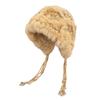 Fashion Thicken Hooded Headwear Unisex Plush Hat with Exquisite Furry Detail for Trending Appeal