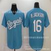 Unisex Baseball Jersey Kansas City Royals 16 Jackson Embroidered Cotton Blend Sport Shirt Fall