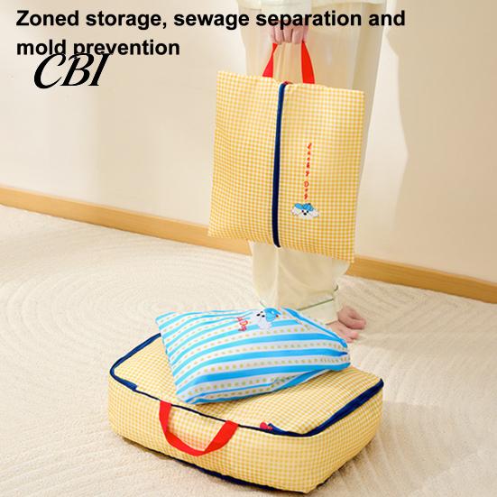 Multi-size Travel Organizers Storage Bag, Waterproof Oxford Organizer, with Reinforced Luggage Space Saver Handle, Cartoon Print for Clothes