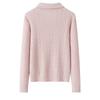 Women's 100% Pure Cashmere Cable Knit Lapel Sweater - Slimming and Versatile Pullover