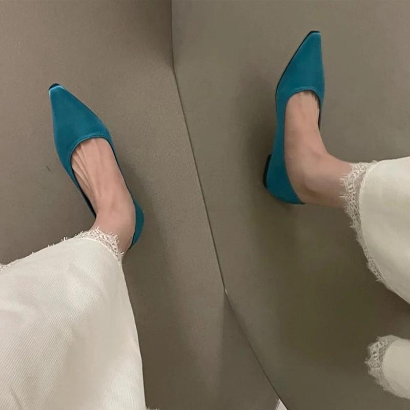 Pointed Toe Women Ballet Flats Shoe Fashion Shallow Slip On Spring Autumn Ladies Comfort Soft Sole Solid Casual Loafers Footwear