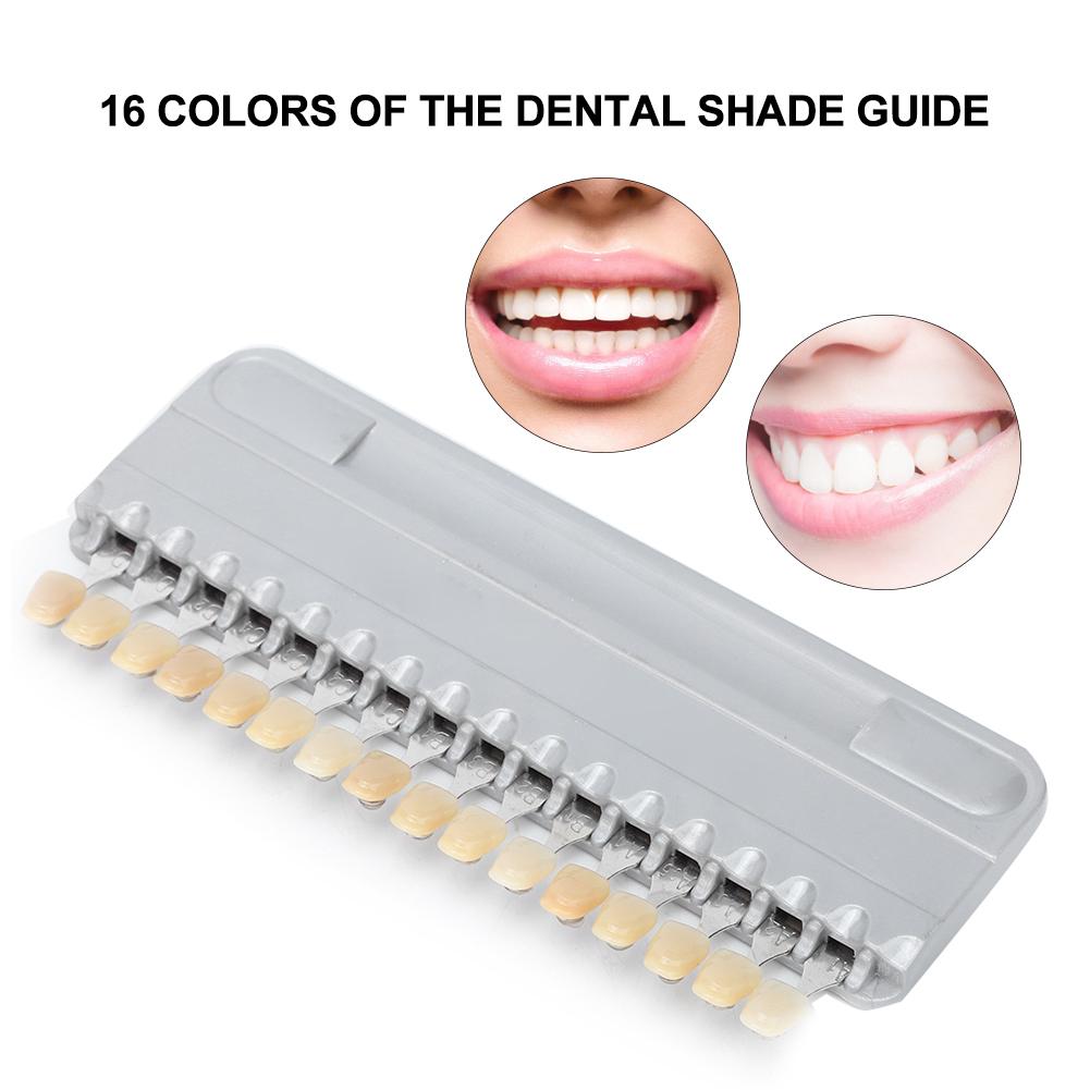 16-цветная стоматологическая шкала оттенков, шкала оттенков для отбеливания зубов, цветовой компаратор