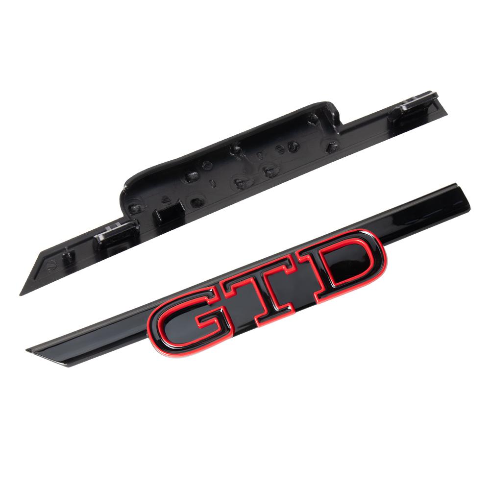 AABIL1 Car GTD GTI Logo Front Grill Emblem Trim Sticker Badge Accessorie For VW Volkswagen GTI Golf8 Polo Passat Mk6 MK7 Tiguan R RLine
