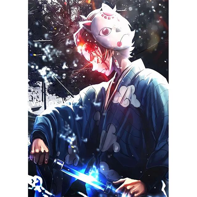 Япония Аниме про жаркие битвы Клинок, рассекающий демонов Принты Постер Холст Картина Современное настенное искусство Картина Гостиная Спальня Домашний декор