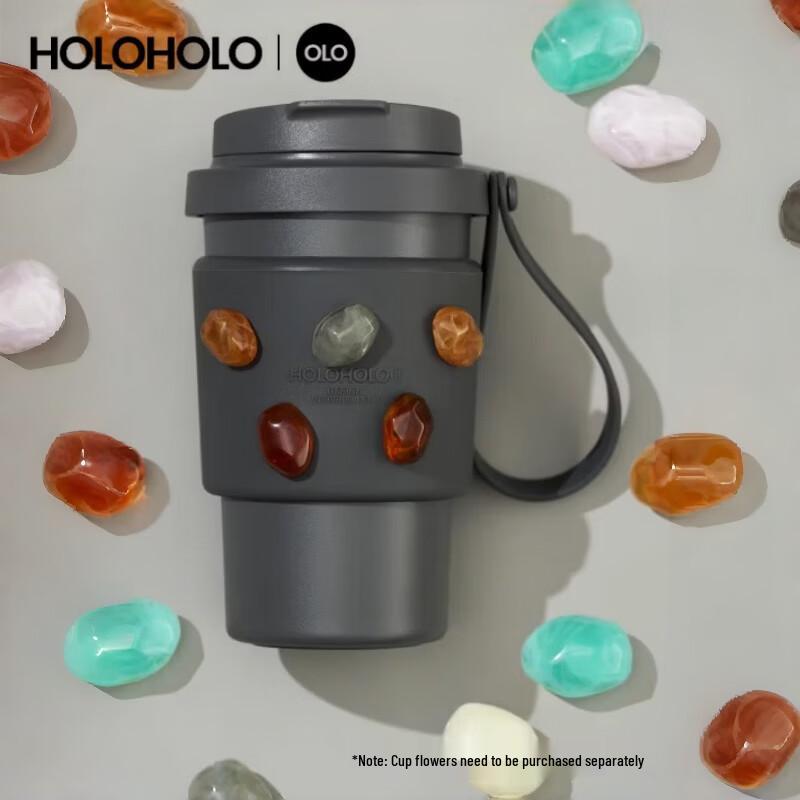 HOLOHOLO Термокружка для кофе с соломинкой 473 мл