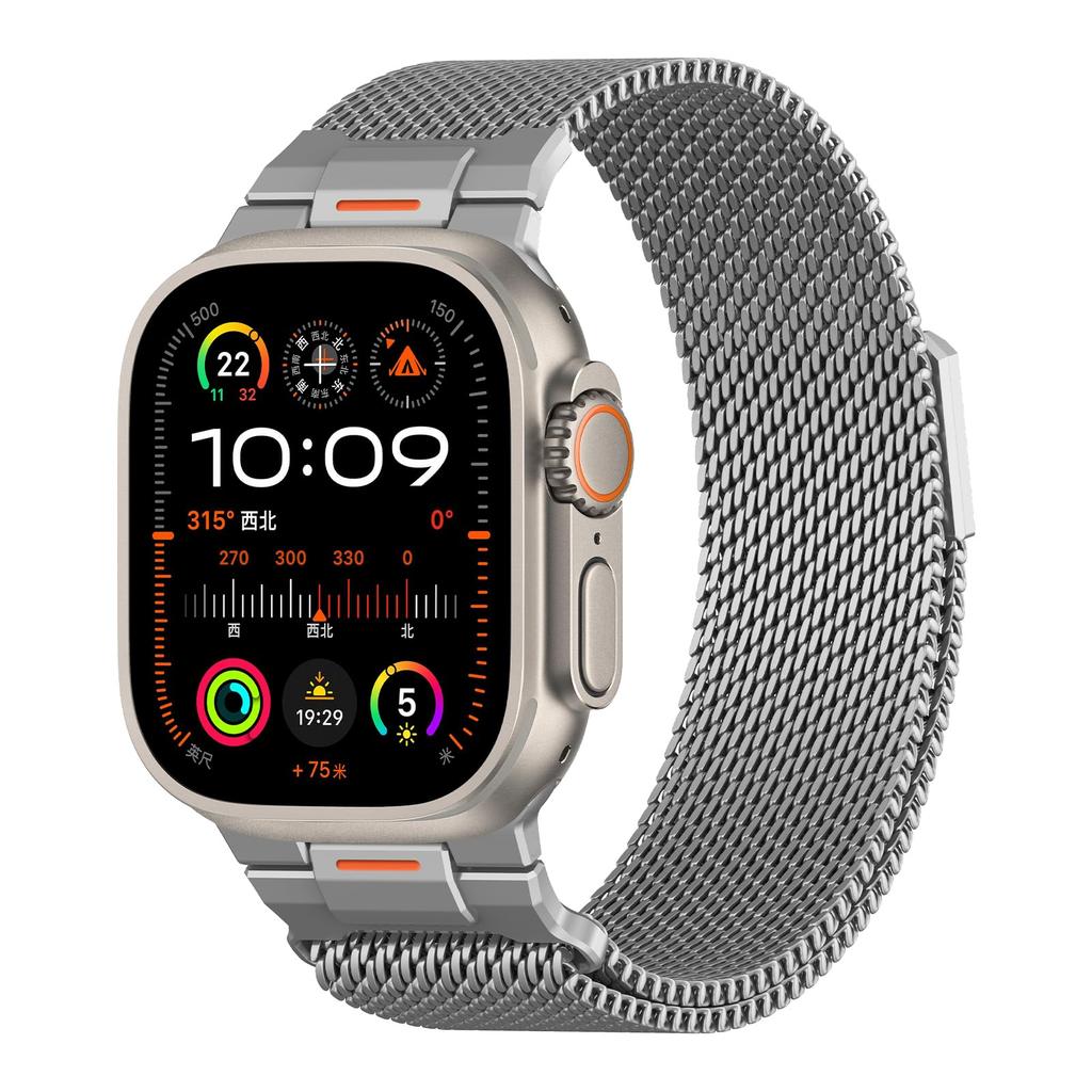 Для Apple Watch Ultra2 3 Ремешок 49 мм 46 мм 44 мм 41 мм 45 мм 42 мм 40 мм Миланская петля Браслет iWatch Серия 11 10 9 8 7 se Металлический ремешок