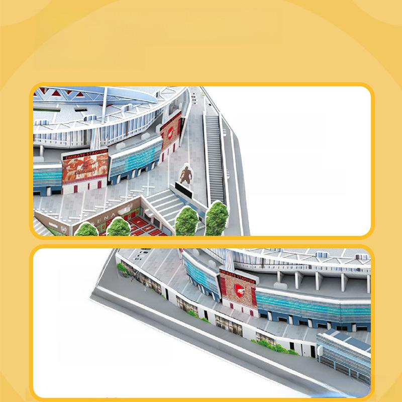 Реал Мадрид 3D Пазл Футбольное Поле Модель: Игрушка для сборки без клея и кубок Лиги чемпионов - идеальный подарок на день рождения для мужчин