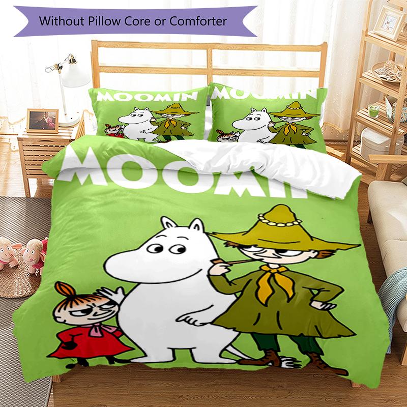 3pcs Little My Bedding Set Duvet Cover Closure Includes 1 Duvet Cover & 2 Pillowcases, Soft and Comfortable for All Seasons.