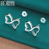 Heart Shaped Silver Earrings For Party Beautiful Jewelry