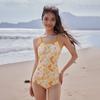 Цельный Треугольный Купальник Женский На Бретельках Облегающий Закрывающий Тело Бассейн Горячий Гонки Спортивный Костюм