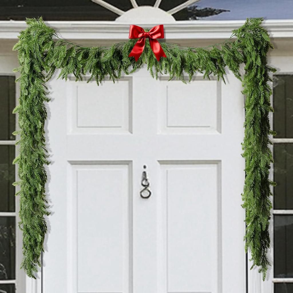 6-футовый рождественский венок Норфолк, плотные вилки, реалистичный искусственный венок для Рождества, праздников, камина, стола, домашнего декора