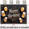 Party Backdrop Flat Banners Beer Mugs Balloons Celebrations Wedding Enthusiasts Event Backdrop Decoration Front Door Decor