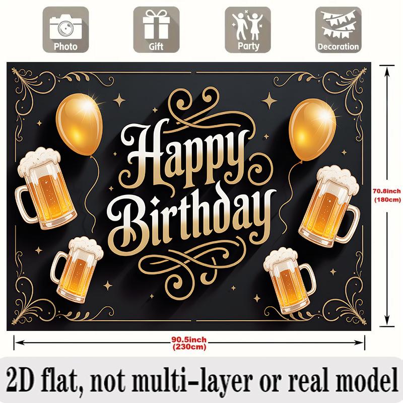 Party Backdrop Flat Banners Beer Mugs Balloons Celebrations Wedding Enthusiasts Event Backdrop Decoration Front Door Decor