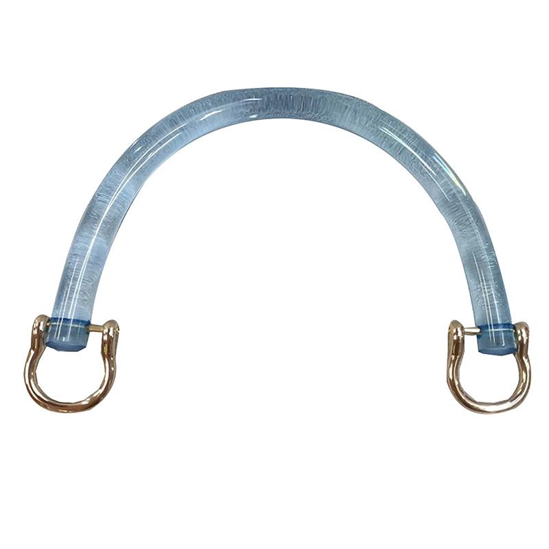 U-образная акриловая ручка для сумок, прозрачная сумка-тоут, тканые ручки для сумок, прозрачный ремень для сумки своими руками с D-пряжкой, аксессуары для сумок