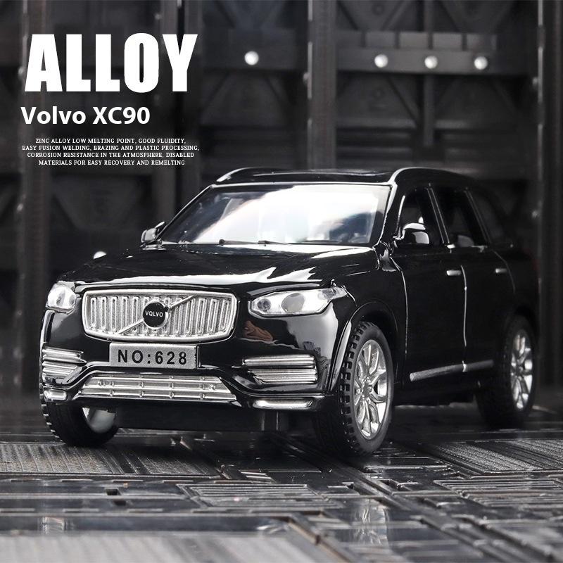 1:32 VOLVO XC90 внедорожник литой автомобиль модель литой металлической модели звук и свет детские игрушки автомобиль центральное управление украшения подарок для детей