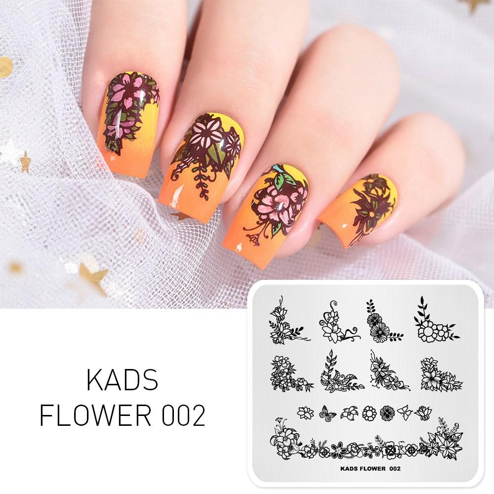 kads 53 Flower Series Nail Stamping Plates DIY Manicure Stamping Plate for Nail Art Template Nail Art Stamp Plates