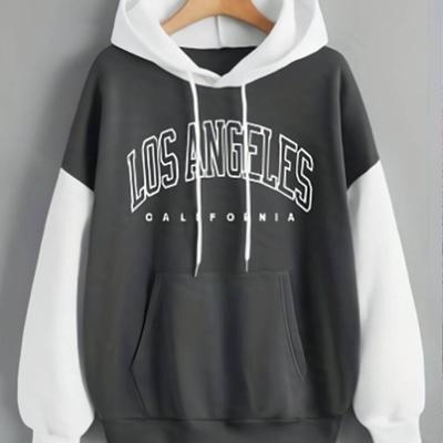 Женские упрощенные буквы принт свободные толстовки топы блузка свитшот повседневные длинные рукава пуловеры топы