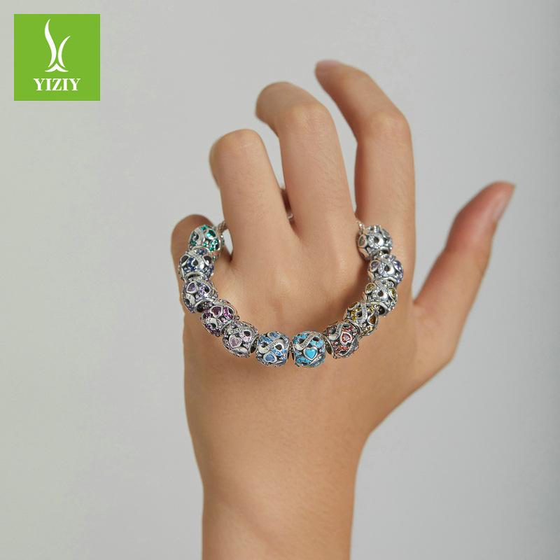 Декабрьский камень рождения Бижутерия из бусин Серебро S925 Созвездие Переводная бусина Bsc508