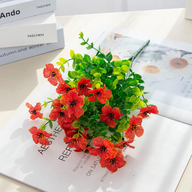 Искусственные пластиковые цветы вишни шелковые ромашки рождественские украшения ваза для дома сада вечеринки свадьбы искусственные растения эвкалипта