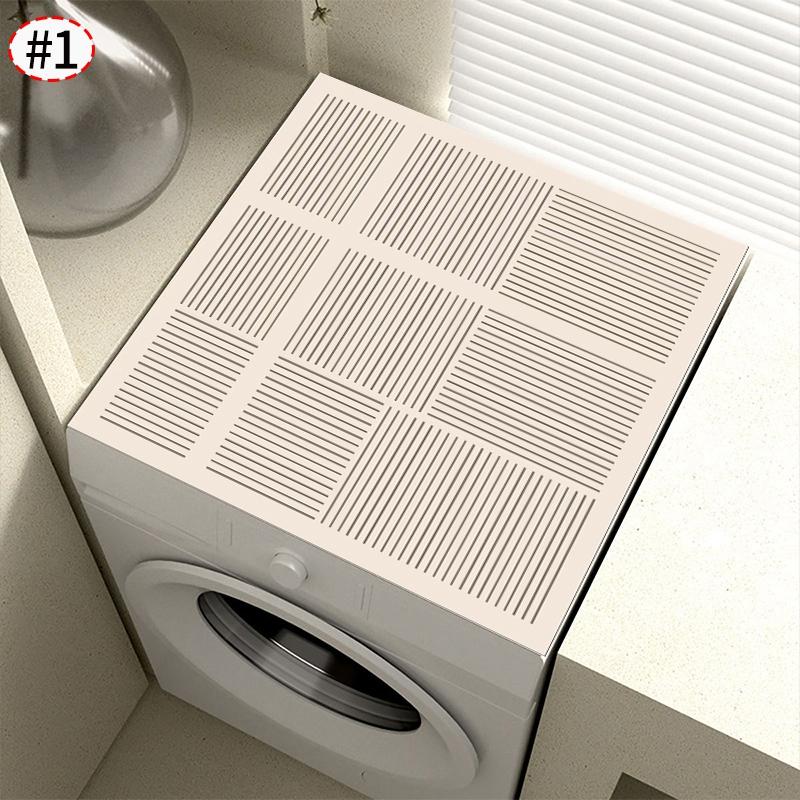 Non-slip Washing Machine Drain Pad Super Absorbent Machine Dust Cover Refrigerator Top Mat Kitchen Bath Dustpoof Pad Home Decor