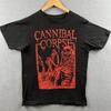 Винтажная футболка Cannibal Corpse Мужская Средняя Черная Хоррор Death Metal 90-е Футболка с логотипом группы Унисекс