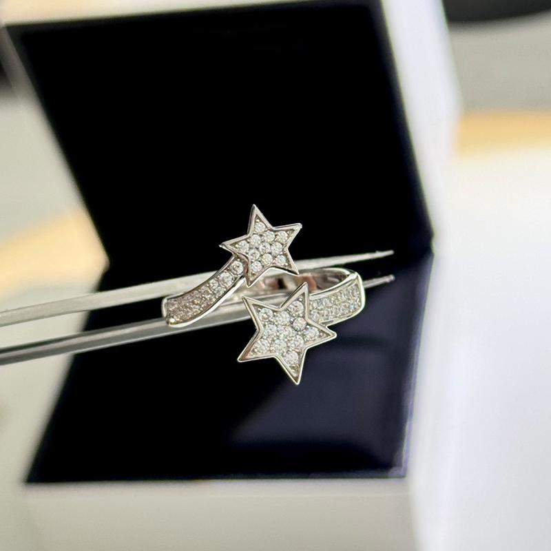 Musla Design Luxurious 925 Sterling Silver Ring with Sweet Star Meteor Design Perfect for Daily Wear and Hot Gift