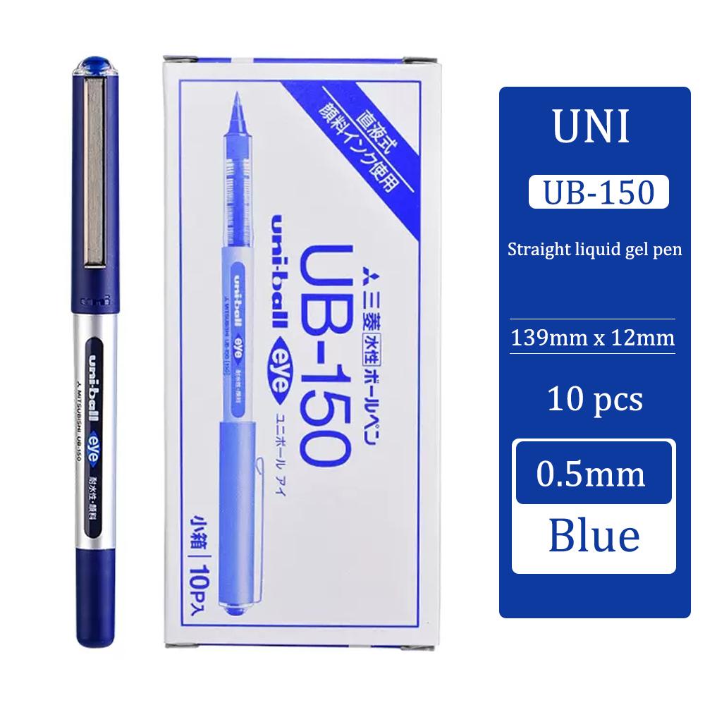 Гелевая ручка Uni Ball Прямая шариковая ручка Набор UB-150 0,5/0,38 мм Черные, синие, красные чернила Офисные школьные канцелярские принадлежности