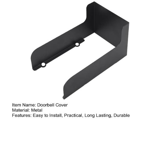 Погодостойкий чехол для дверного звонка с кольцом Металлический чехол для дверного звонка Водонепроницаемая защита от солнца Простая