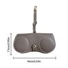 PU Leather Sunglasses Pouch with Keyring SunGlasses Holder Hanging Sunglasses  Eyewear Accessories