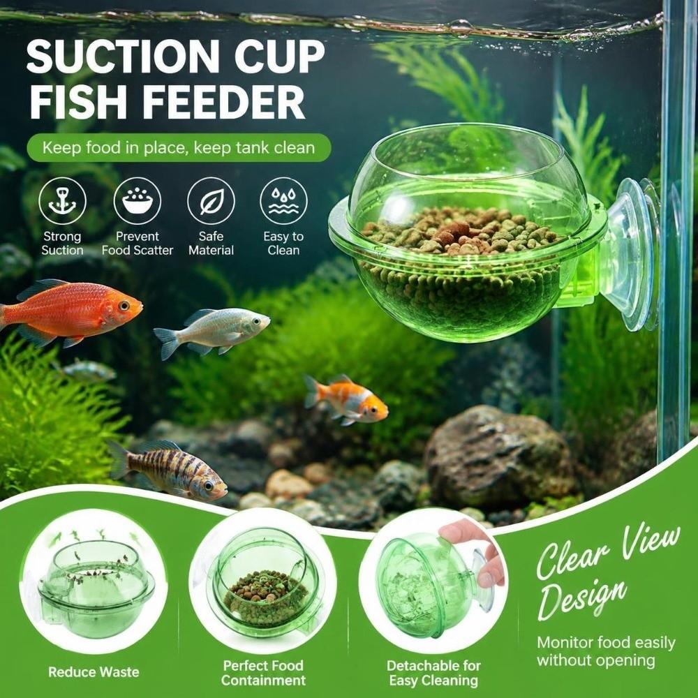 2pcs Round Suction Cup Feeder Green Chameleon Feeder Dish Durable Lizard Feeder Bowl Gecko