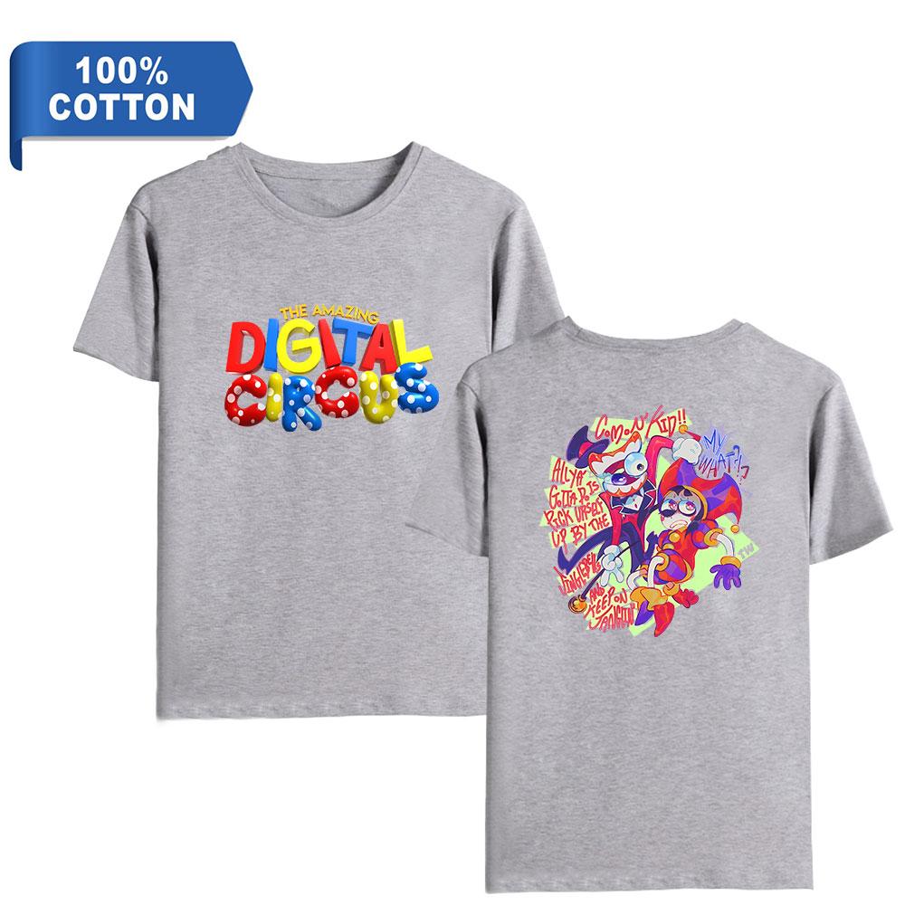 ГОРЯЧАЯ мода для любителей аниме The Amazing Digital Circus, женские и мужские повседневные футболки с короткими рукавами и графическим принтом