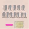 24pcs/set Glossy Pinkish Press On Nails Medium Ballet Fake Nails Glitter False Nails Sweet Fake Nails For Women Girls Daily Wear