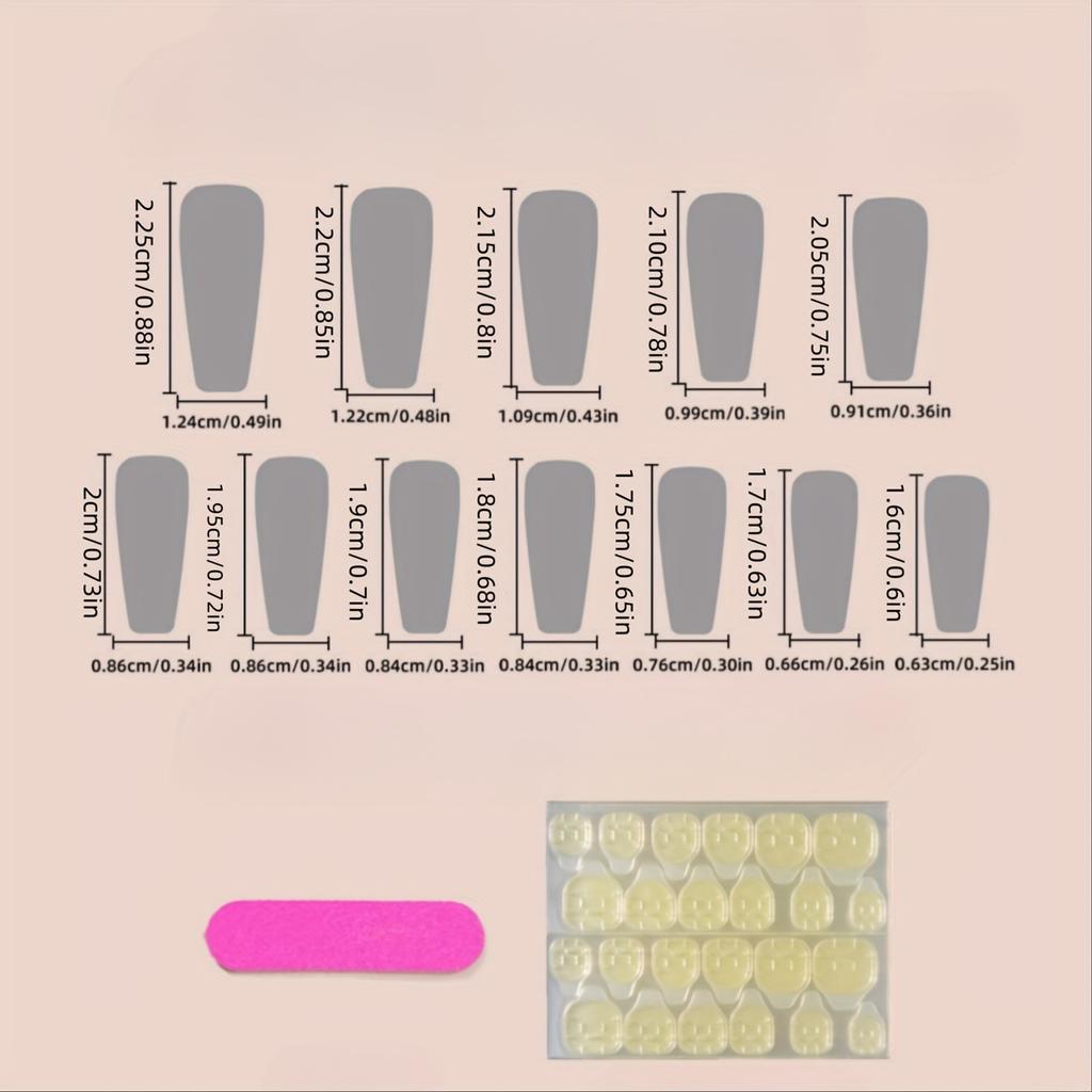24pcs/set Glossy Pinkish Press On Nails Medium Ballet Fake Nails Glitter False Nails Sweet Fake Nails For Women Girls Daily Wear